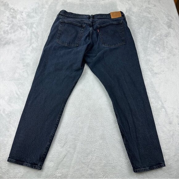 Levi's Women's Size 35 x 26 Big E Wedgie Straight Black Denim Jeans - Picture 3 of 11